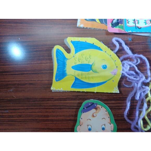 Rare Vintage Sewing Cards "A Tisket, A Tasket A Green And Yellow Basket" - Picture 12 of 16